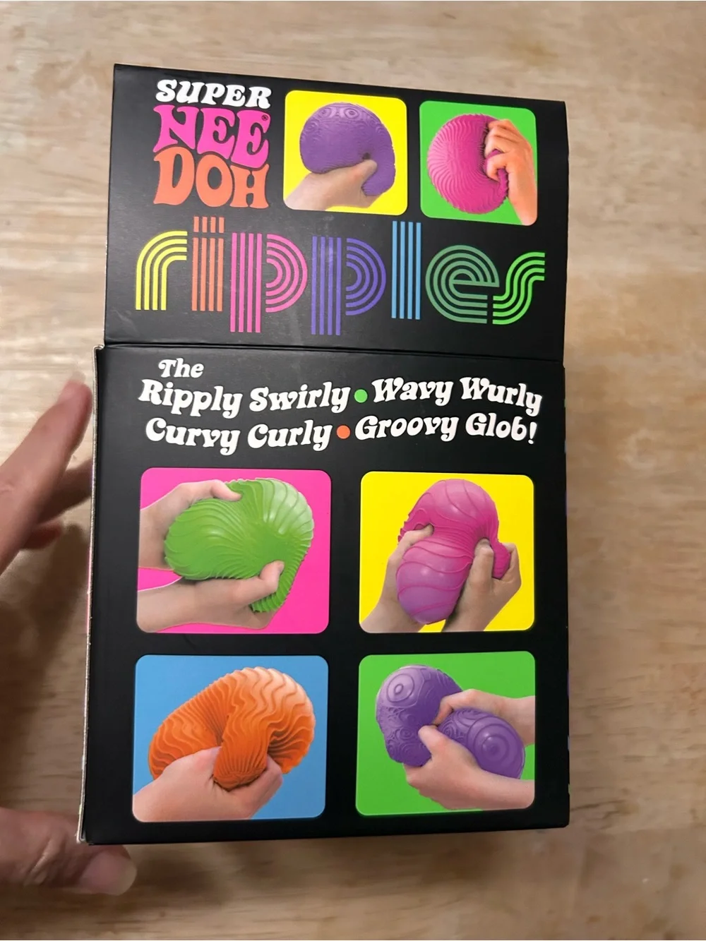 Super NeeDoh Ripples Sensory Squeeze Toy — Purple